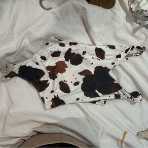 All Saints Brown and White Patterned One-Piece